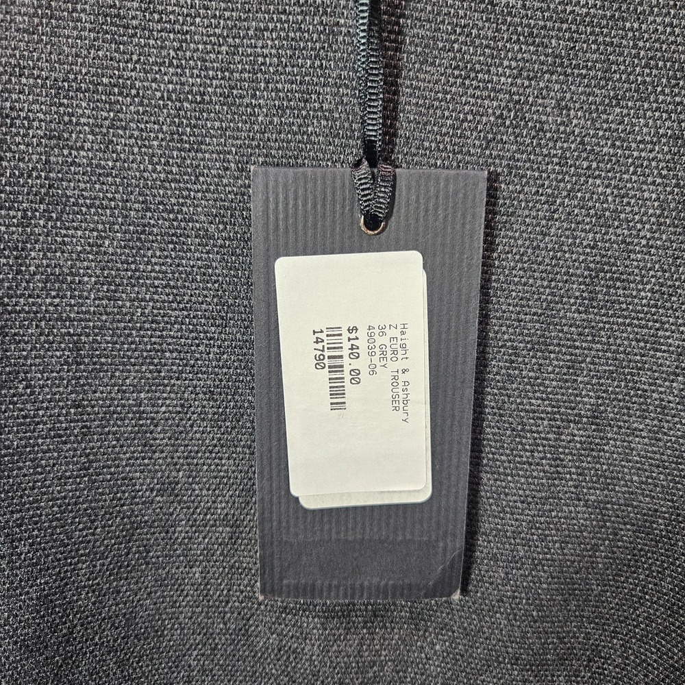 $140 NEW Haight & Ashbury Dress Pants Men 36‎ x 32 Flat Front Gray - Picture 6 of 11
